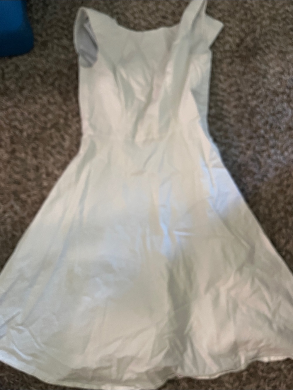 Womens White Fit-and-Flare Dress